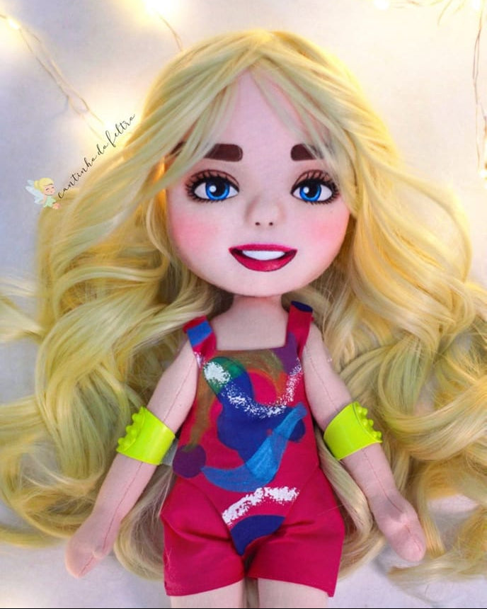 Curso Online Barbie de Tecido: Boneca com Troca de Roupas + Ken e Sereia de Bônus!